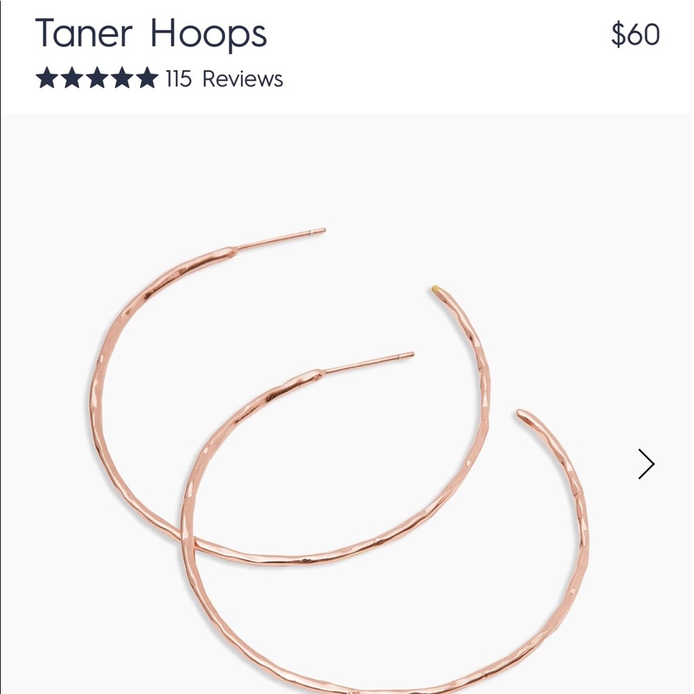 gorjana rose gold taner hoop earrings